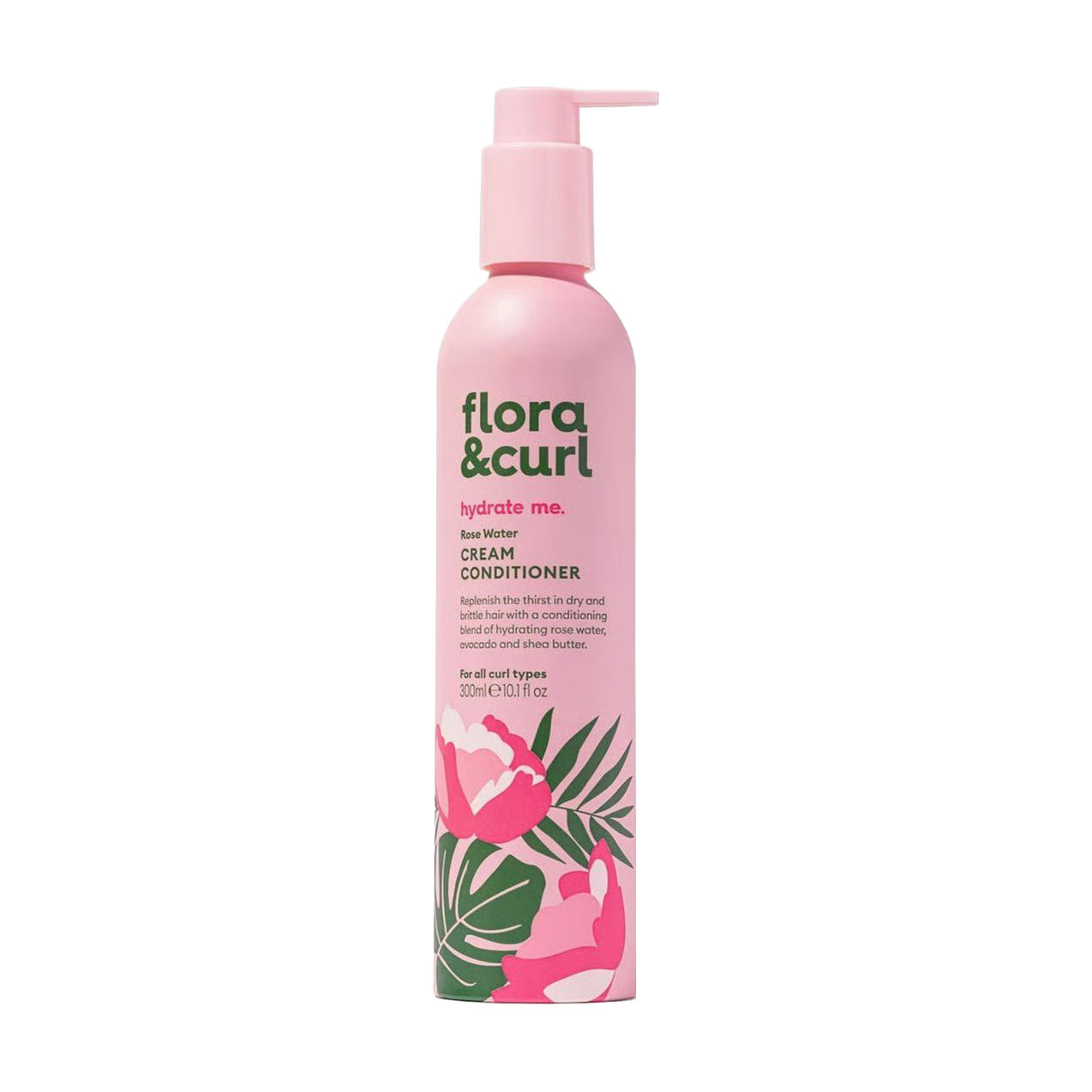 Зволожувальний бальзам Flora &amp; Curl Hydrate Me Rose Water Cream Conditioner для кучерявого волосся, 300 мл