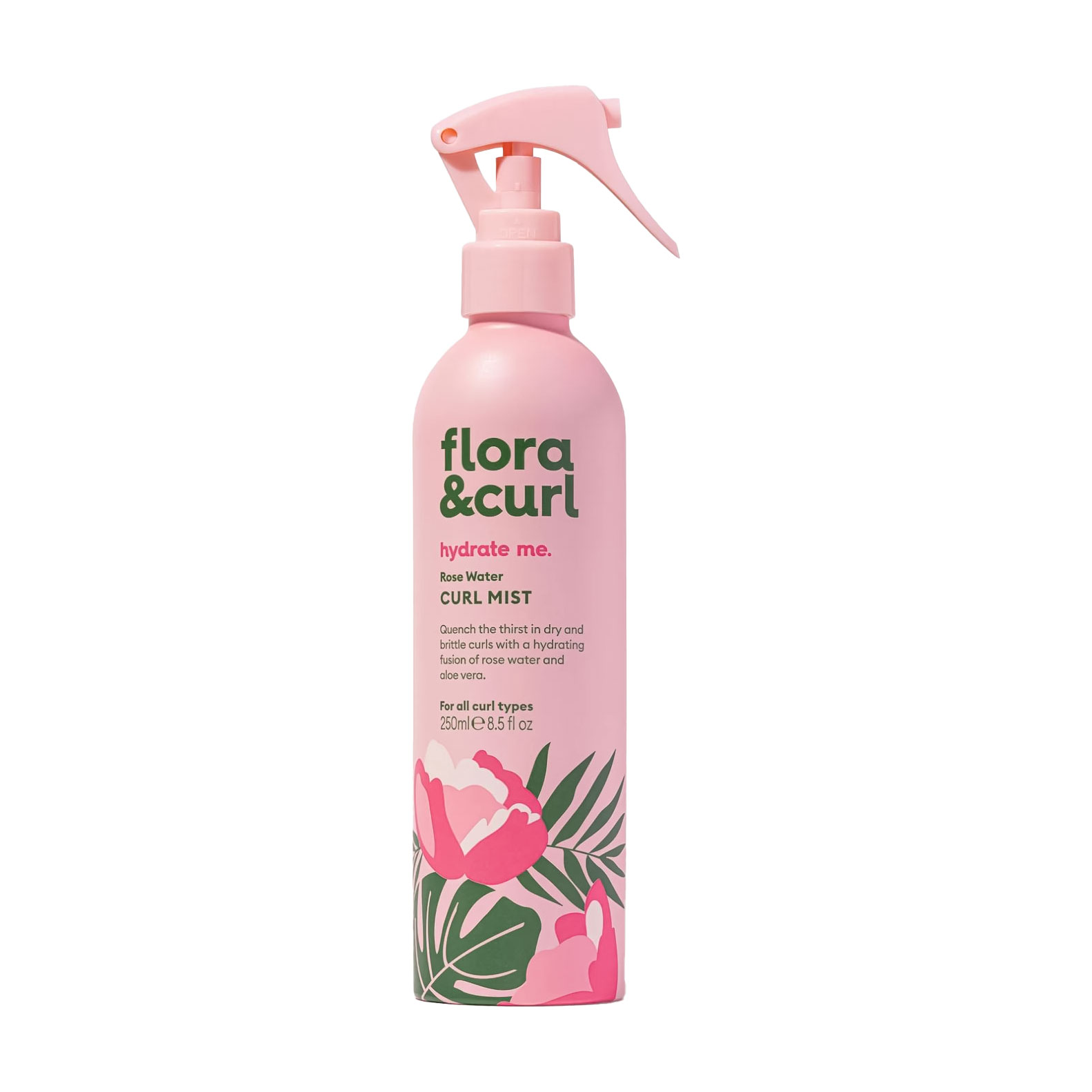 Зволожувальний спрей Flora &amp; Curl Hydrate Me Rose Water Curl Mist для кучерявого волосся, 250 мл